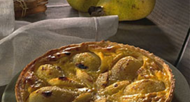 Tarte acidulée poires et cannelle