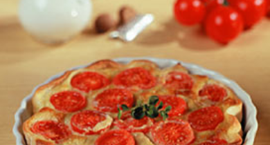 Tarte au Gorgonzola et aux tomates cerises