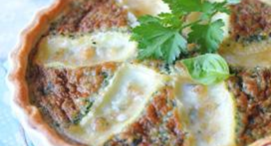 Tarte au fromage de brebis et aux herbes