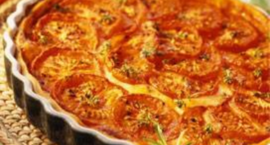 Tarte aux Légumes du soleil Rondelé piments d'Espelette & poivron doux