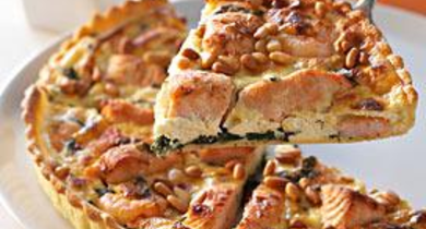 Tarte saumon, crevettes et Ricotta