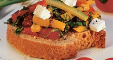 Tartine chèvre pesto