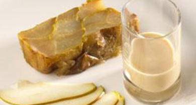 Terrine de poires, confiture de lait
