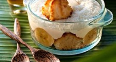 Tiramisu banane et rhum brun