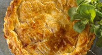 Tourte jambon-poireau