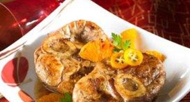 Tranches de Jarret braisé au caramel de clémentines