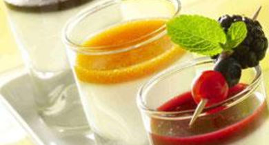 Trio de Panna Cotta Fruits Rouges, Abricot, Chocolat au Gingembre