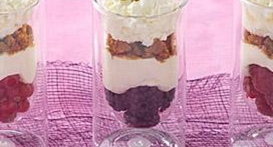 Trio de verrines aux fruits rouges