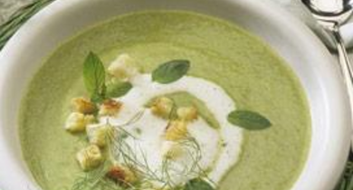 Velouté de courgettes ail et fines herbes