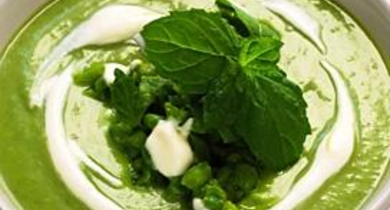 Velouté de petits pois au Plaisir de Nature de Président