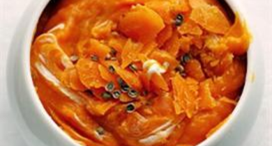 Velouté de potiron aux copeaux de Mimolette Président