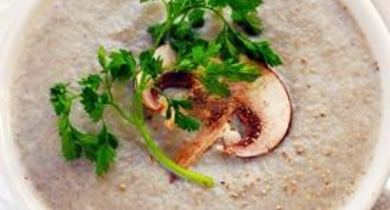 Velouté mousseux aux champignons 