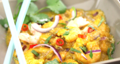 Wok de crevettes à la thaï