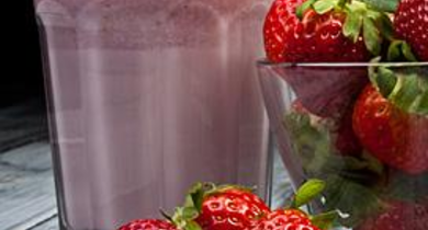 Yaourt frappé à la fraise