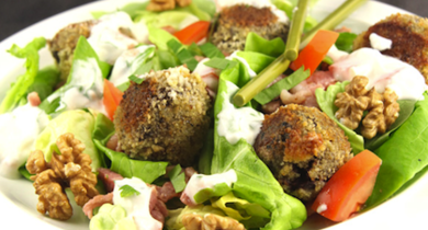 Assiette de campagne, vinaigrette au yaourt