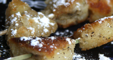Mini beignets de banane et ananas