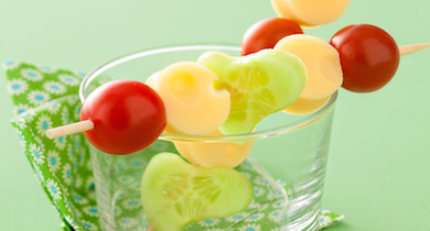 Brochettes d’Emmental aux couleurs d’été