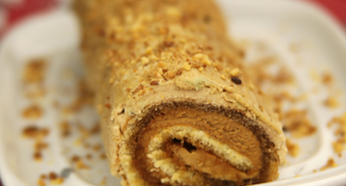 Bûche de Noël au caramel au beurre salé