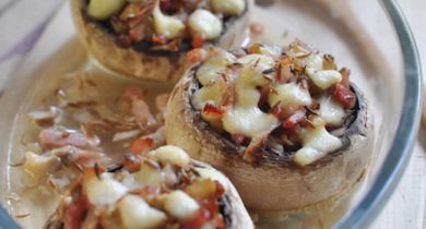 Champignons farcis au Beaumont de Savoie 