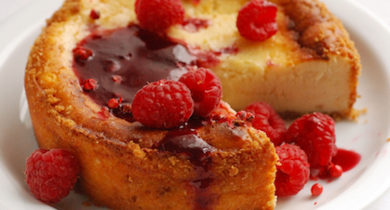 Cheesecake aux framboises et à la Brousse de brebis Lou Pérac 
