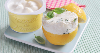 Citron givré au basilic