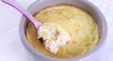 Clafoutis au saumon et au poireau | Dès 10 mois