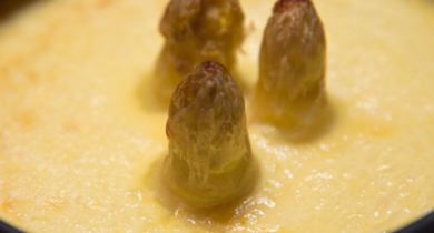 Clafoutis d'asperges blanches