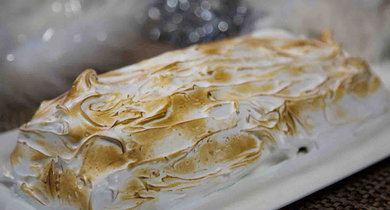 Bûche façon tarte au citron meringuée