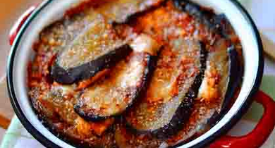 Gratin d’aubergines, tomates, Mozza Galbani façon lasagnes