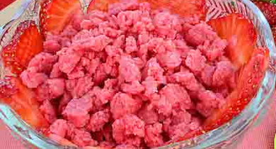 Granité aux fraises