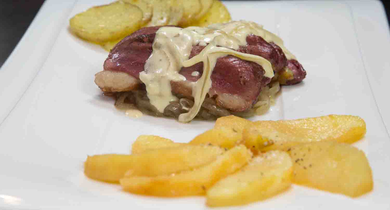Magret de canard et ses deux pommes