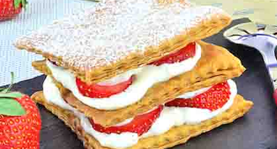 Mille-feuilles aux fraises