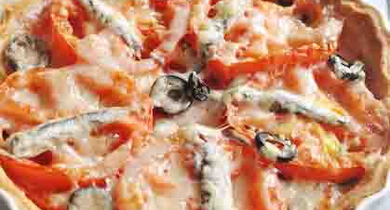 Tarte au comté et à la tomate