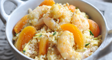 Couscous de fonio aux crevettes