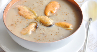 Crème de chou-fleur aux moules