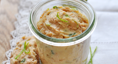 Crémeux de saumon, gingembre et citron vert