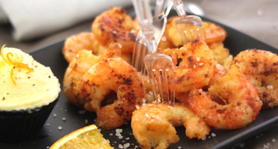 Crevettes sautées au beurre de clémentine