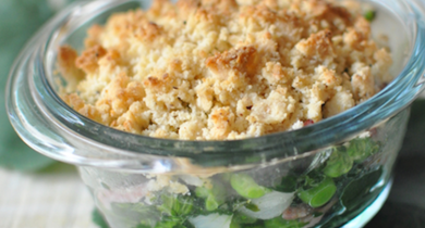 Crumble aux légumes verts