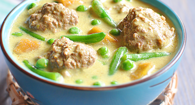 Curry de boulettes de boeuf 