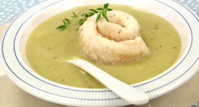 Filet de sole roulé sur crème d'asperges | Dès 10 mois