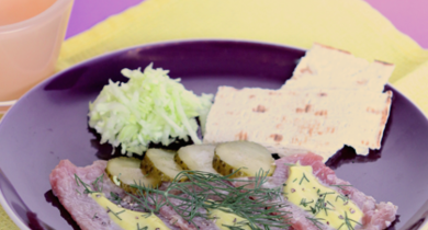 Filet de veau façon Gravelax mariné cru