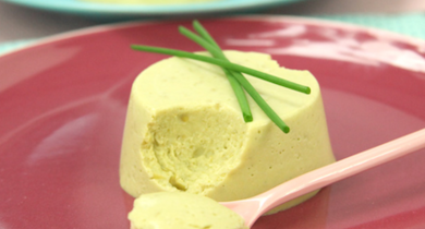 Flan de petits pois au chèvre frais Dès 10 mois