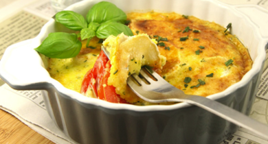 Flan tomates chèvre basilic