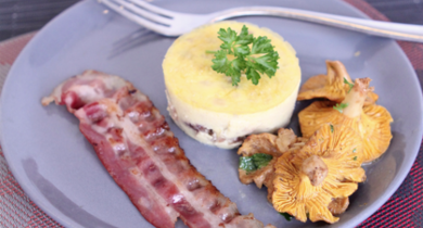 Flans de cèpes et de châtaignes