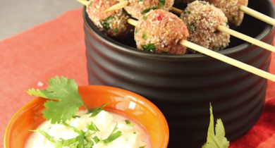 Fondue de boulettes de bœuf à la coriandre