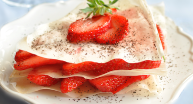 Fraises Croquantes au Jasmin