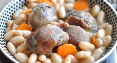 Fricassée de gésiers confits à la Paimpolaise