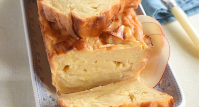 Gateau invisible aux pommes et caramel beurre salé