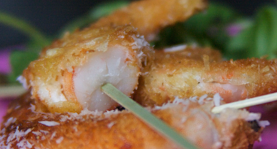 Gambas à la noix de coco