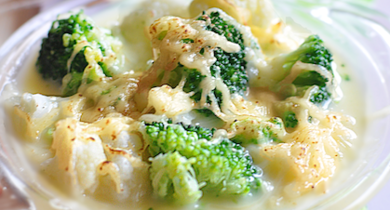 Gratin de chou-fleur et brocoli